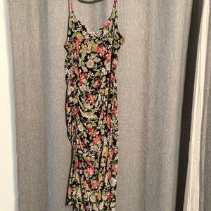 Pink and Red Sleeveless Spaghetti Strap Sundress